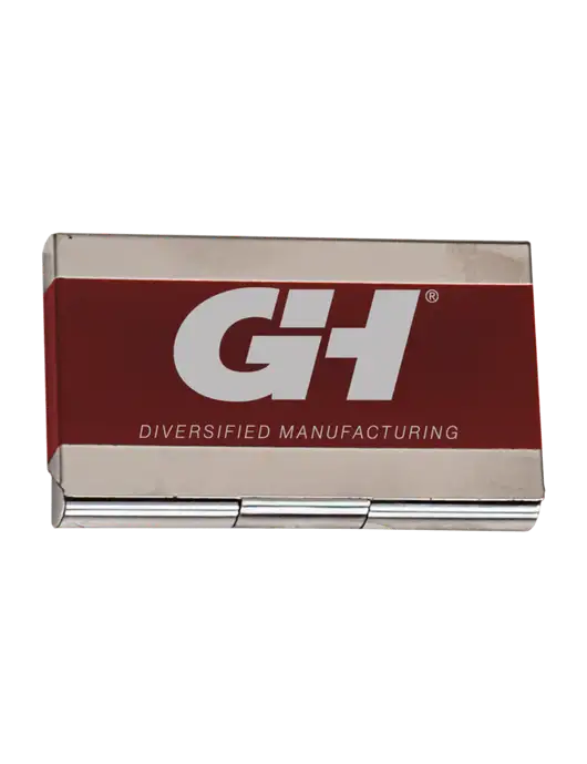Red 3.75 x 2.5 Business Card Holder w/G&H Logo