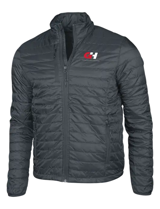 Dark Grey Puffy Packable Jacket w/G&H Logo