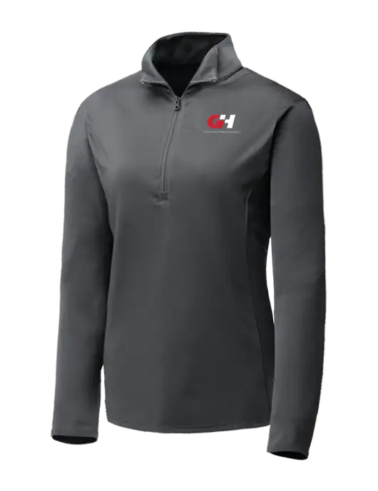 Dark Grey Womens Posicharge Competitor ¼ Zip Pullover w/G&H Logo