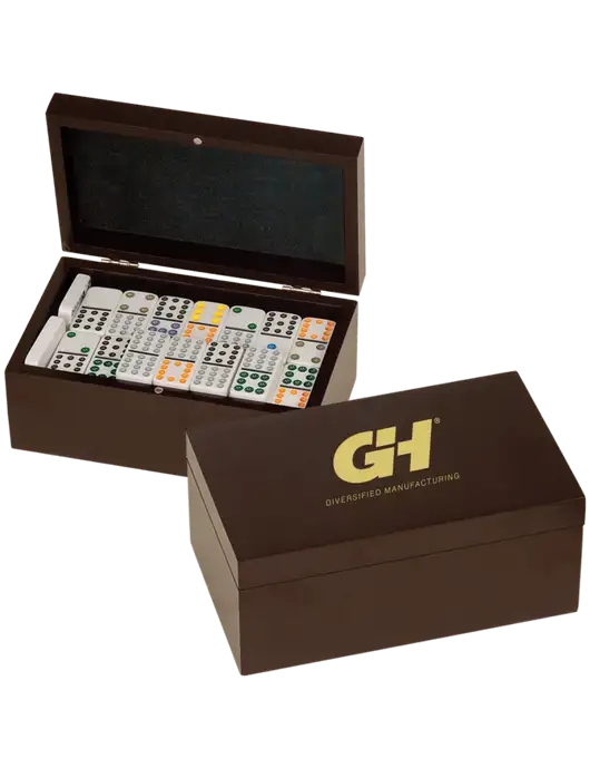 Rosewood Double Twelves 91 Piece Dominos Set w/G&H Logo