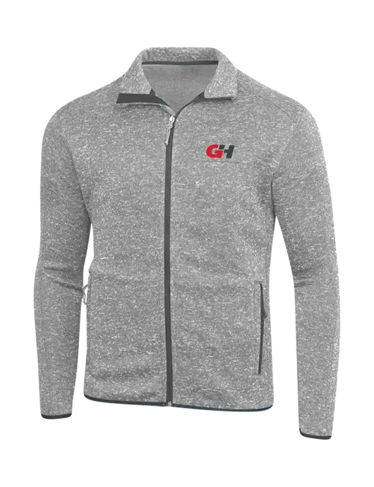Grey Heather Sweater Fleece Jacket w/G&H Logo