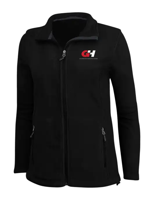 Womens Black Fleece Jacket w/G&H Logo