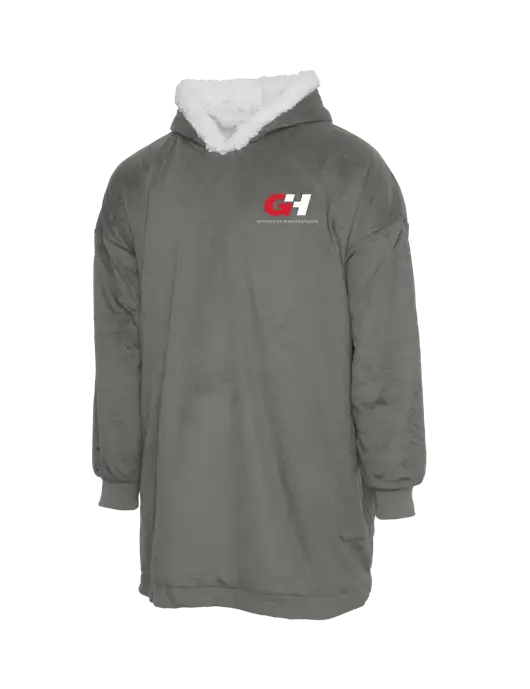 Wearable Lodge Medium Grey Blanket w/G&H Logo