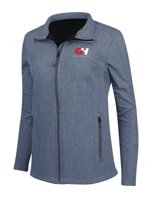 Navy Heather Womens Core Soft Shell Jacket w/G&H Logo