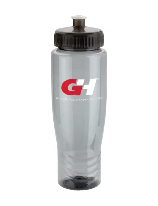 Roam Smoke 28 oz Eco-Polyclear Bottle with Push Pull Lid w/G&H Logo