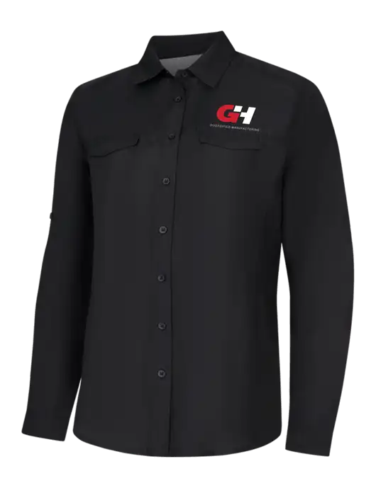 Womens Black Long Sleeve UV Daybreak Shirt w/G&H Logo