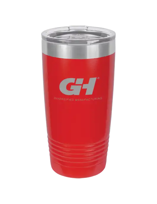 Polar Camel 20 oz Powder Coated Red Vacuum Insulated Tumbler w/G&H Logo