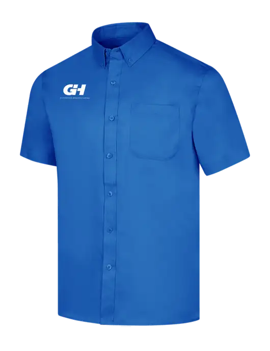 Short Sleeve Royal Blue Superpro React Twill Shirt w/G&H Logo