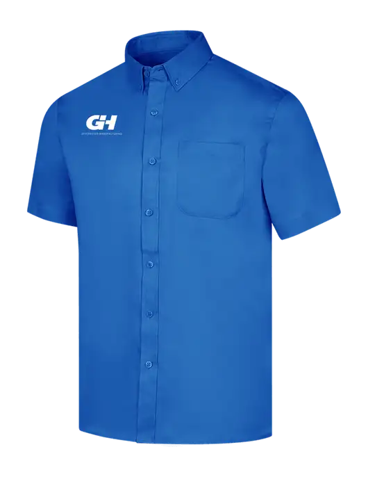 Short Sleeve Royal Blue Superpro React Twill Shirt w/G&H Logo
