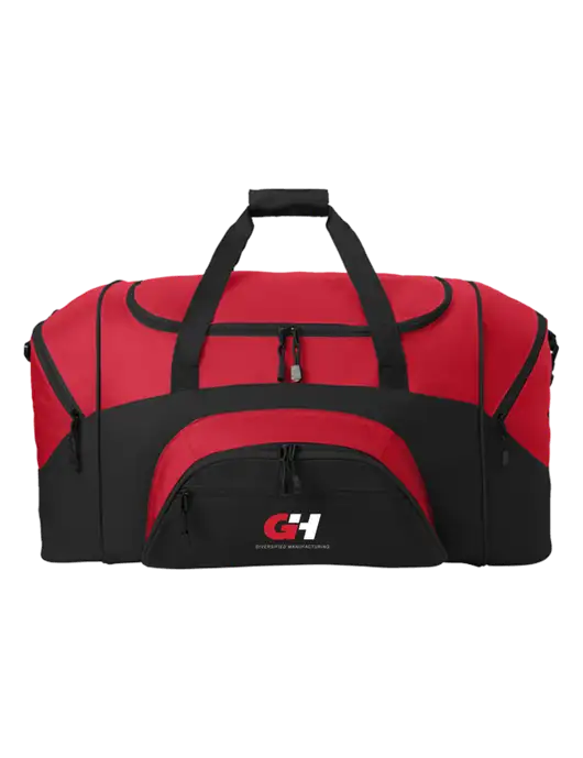 Standard Colorblock Red/Black Sport Duffel w/G&H Logo