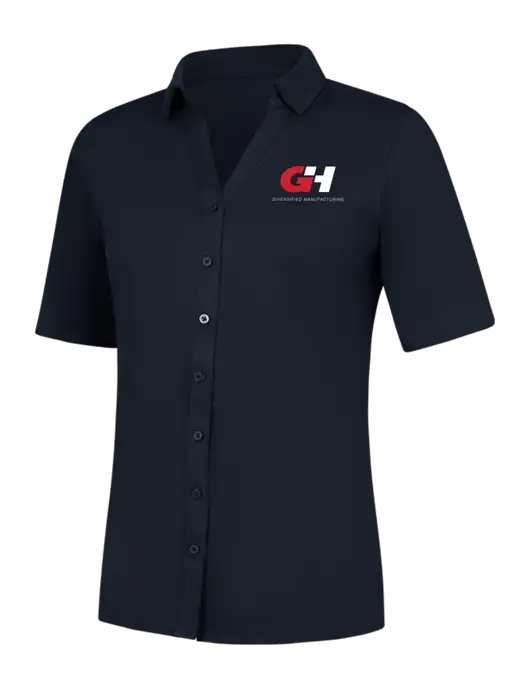 Womens Navy City Stretch Top w/G&H Logo