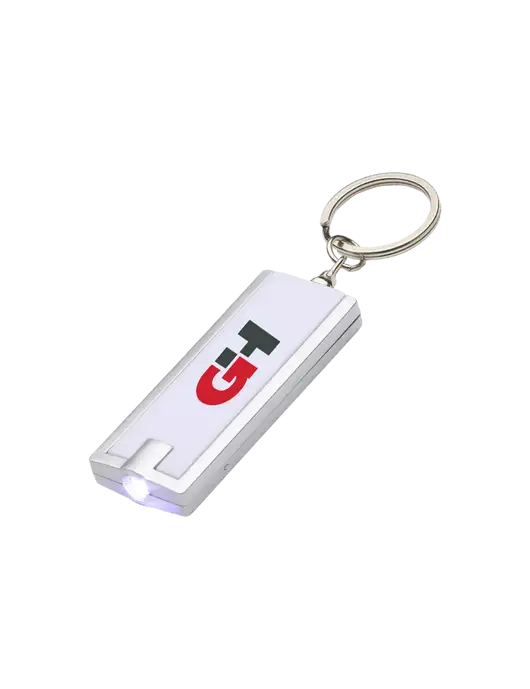 Simple Touch White LED Keychain w/G&H Logo
