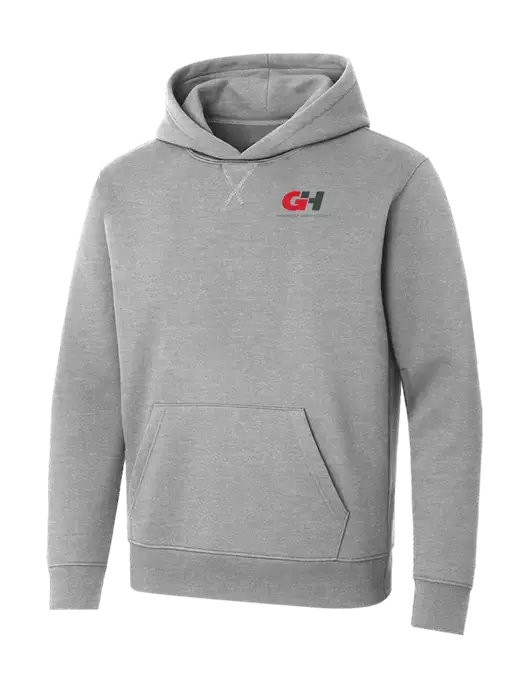 Allmade Granite Grey Heather Organic French Terry Pullover Hoodie w/G&H Logo