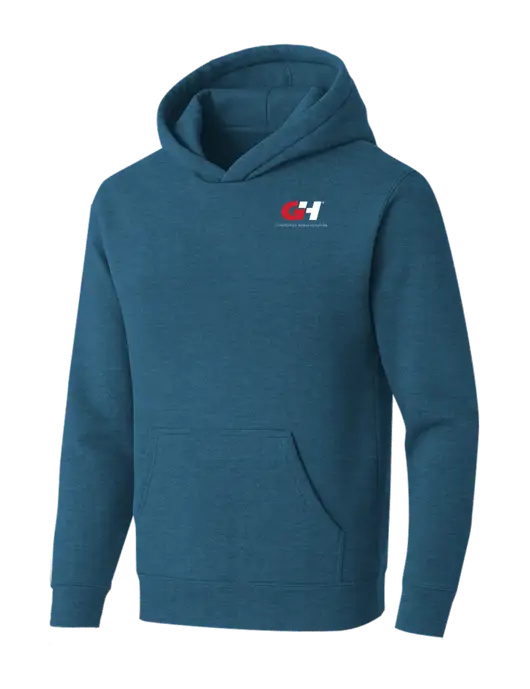 BELLA+CANVAS Heather Deep Teal Sponge Fleece Pullover Hoodie w/G&H Logo