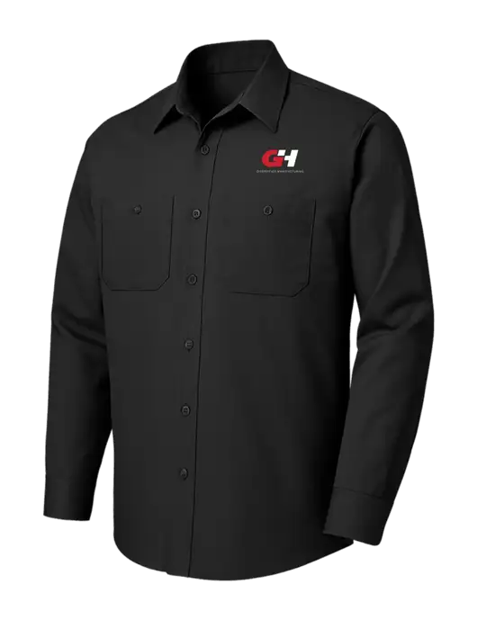 Red Kap Black Long Sleeve Work Shirt w/G&H Logo