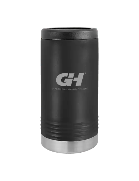 Polar Camel Powder Coated Black Vacuum Insulated Slim Beverage Holder w/G&H Logo