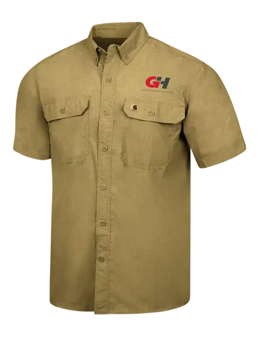 Carhartt Force Dark Tan Solid Short Sleeve Shirt w/G&H Logo