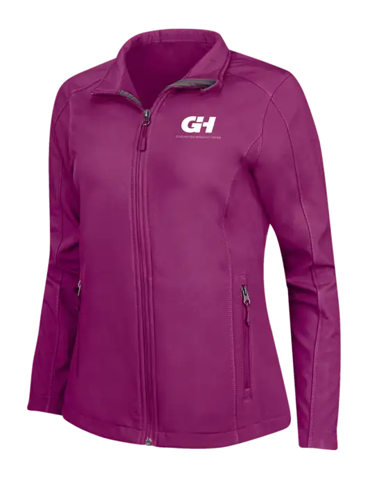 Dark Fuchsia Womens Core Soft Shell Jacket w/G&H Logo