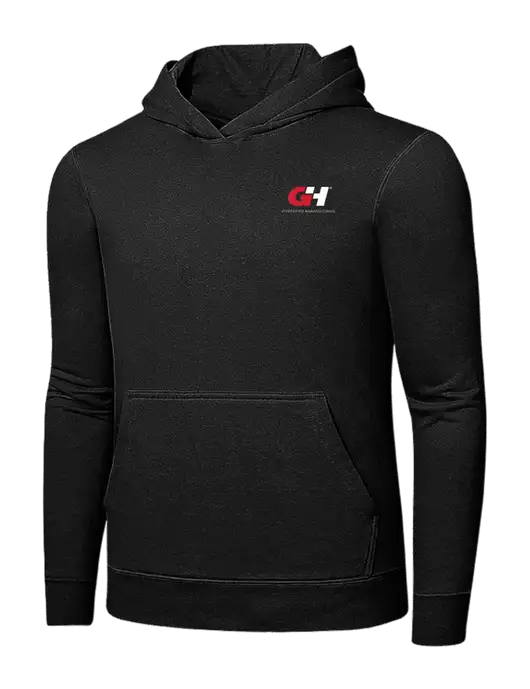 Jet Black 7.8 oz Ring Spun Hooded Sweatshirt w/G&H Logo