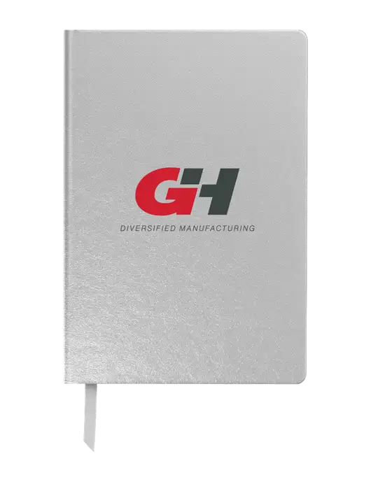 Achieve Silver Hardcover Journal, 5.5 x 8.37 w/G&H Logo