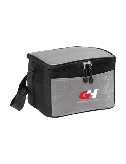 6 Can Grey/Black Cube Cooler w/G&H Logo