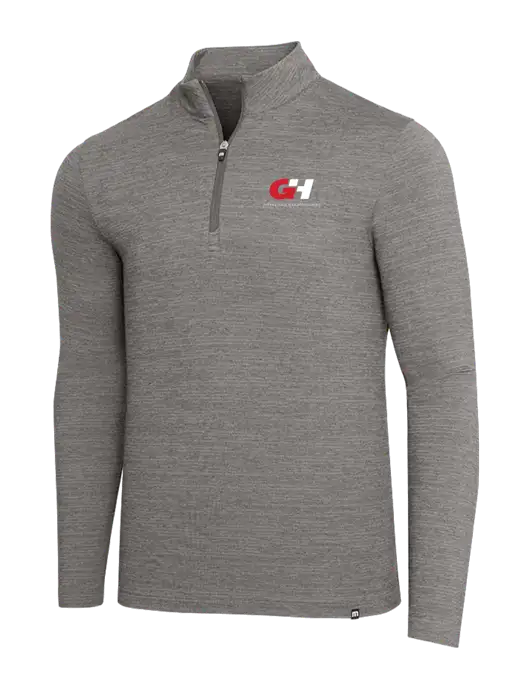 TravisMathew Medium Grey Heather Crestview 1/4 Zip w/G&H Logo