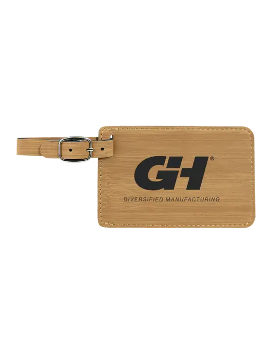 Bamboo Leatherette Luggage Tag w/G&H Logo