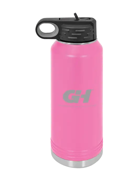 Polar Camel 32 oz Powder Coated Pink Vacuum Insulated Water Bottle w/G&H Logo