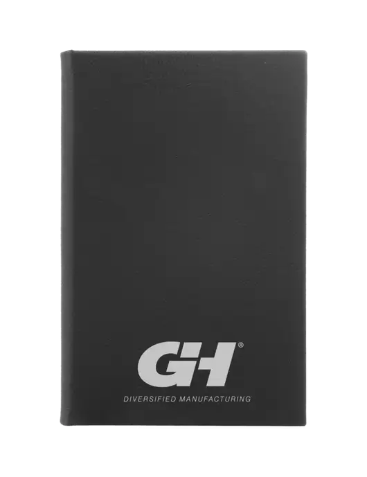 Black Leatherette 5.25 x 8.25 Journal w/G&H Logo