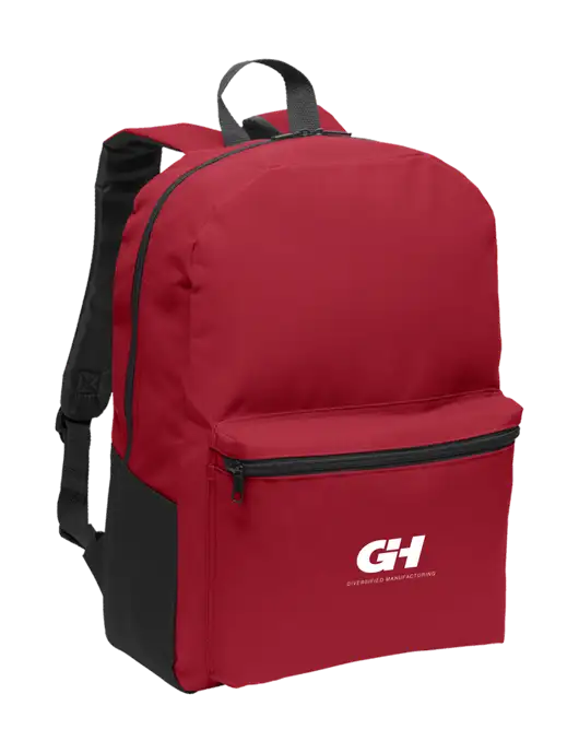 Casual Red Lightweight Laptop Backpack w/G&H Logo