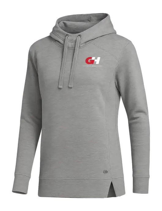 OGIO Heather Grey Womens Luuma Pullover Fleece Hoodie w/G&H Logo