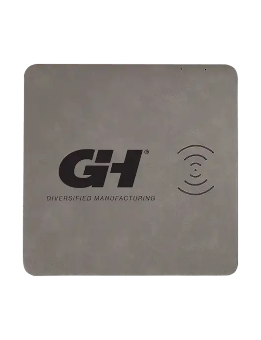 Grey Laserable Leatherette Phone Charging Mat w/G&H Logo