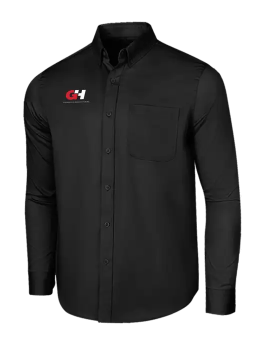 Long Sleeve Deep Black Superpro React Twill Shirt w/G&H Logo