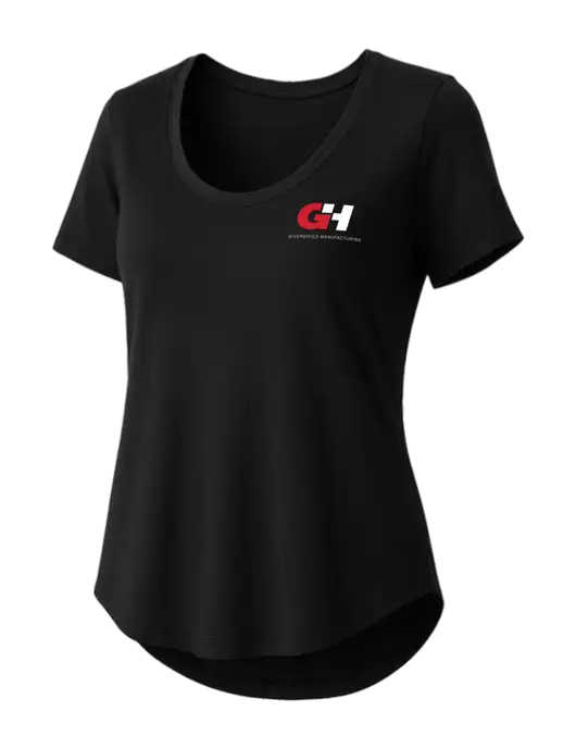 Mercer+Mettle Womens Black Stretch Jersey Relaxed Scoop w/G&H Logo