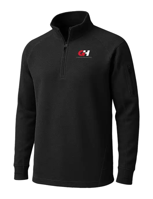 Black Tech Fleece 1/4 Zip Pullover w/G&H Logo