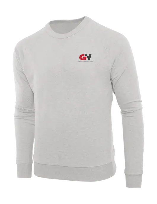 Allmade Granite Grey Heather Organic French Terry Crewneck Sweatshirt w/G&H Logo