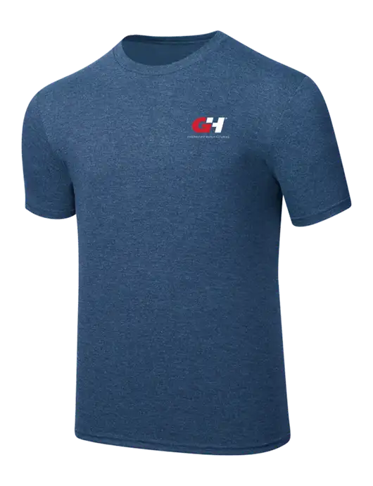 Simply Soft Heathered Navy 4.5oz  Poly/Combed Ring Spun Cotton T-Shirt w/G&H Logo