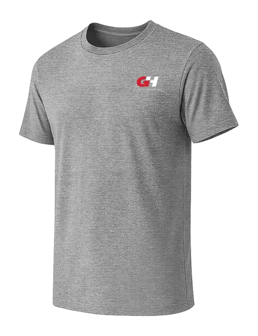 BELLA+CANVAS Heather Grey CVC Short Sleeve Tee w/G&H Logo