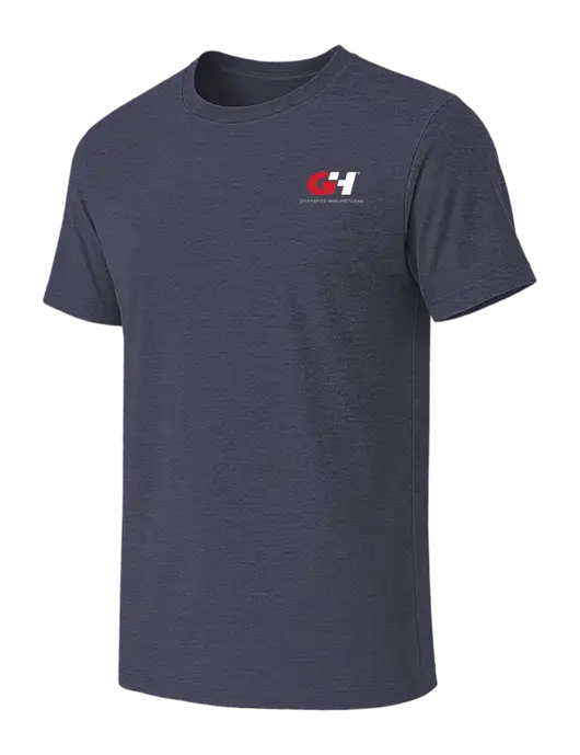 BELLA+CANVAS Heather Navy CVC Short Sleeve Tee w/G&H Logo
