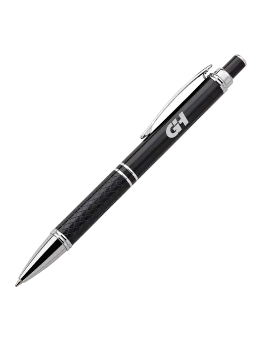 Black Stellar Scribe Pen - Black Ink w/G&H Logo