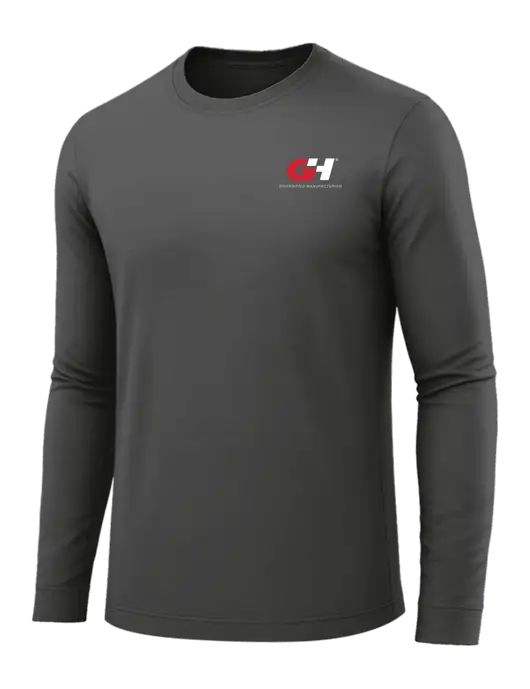 Long Sleeve Dark Grey PosiCharge Competitor Tee w/G&H Logo