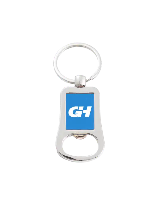 Silver & Blue Bottle Opener Keychain w/G&H Logo