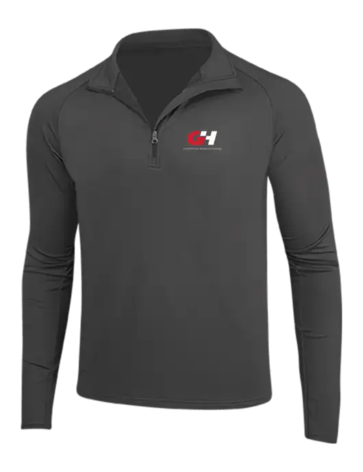 Charcoal Grey Sport Wick Stretch 1/4 Zip Pullover w/G&H Logo