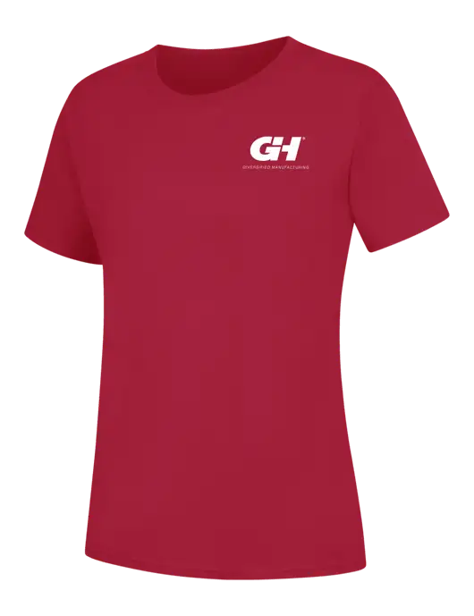 Womens Red Core Blend Tee w/G&H Logo