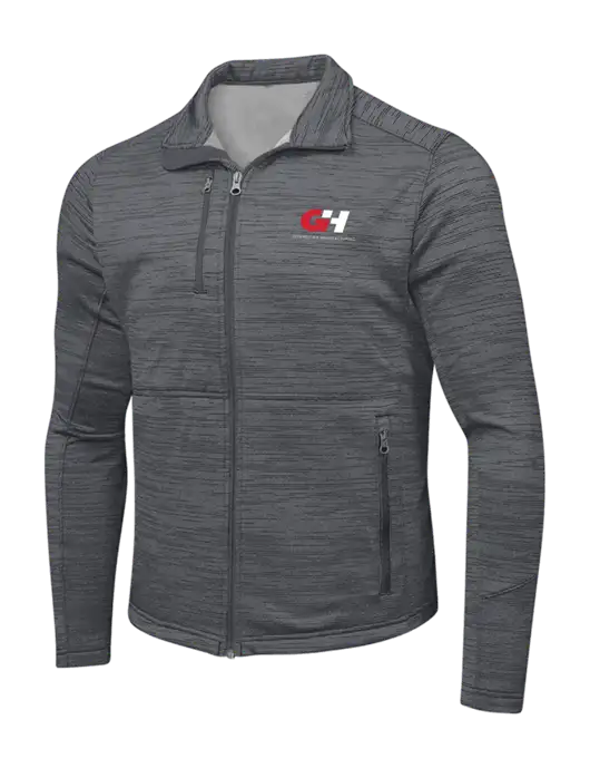Medium Grey Digi Stripe Fleece Jacket w/G&H Logo