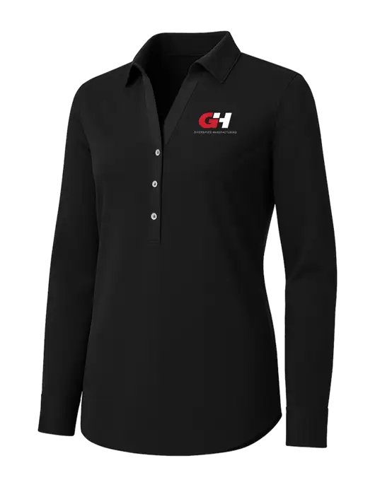 Womens Black City Stretch Shirt w/G&H Logo