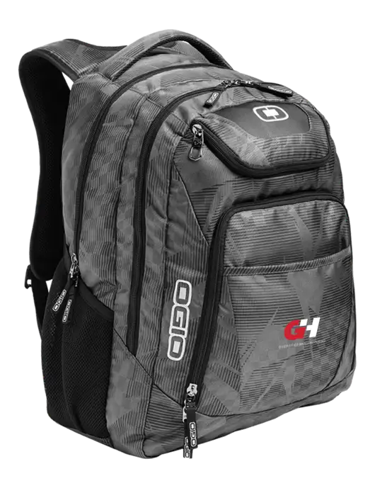 OGIO Race Day Silver Excelsior Laptop Backpack w/G&H Logo