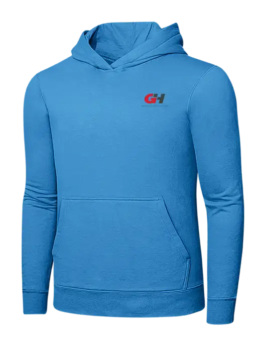 Light Aqua Blue 7.8 oz Ring Spun Hooded Sweatshirt w/G&H Logo