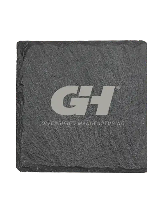 Square Slate Coaster, 4 x 4 w/G&H Logo