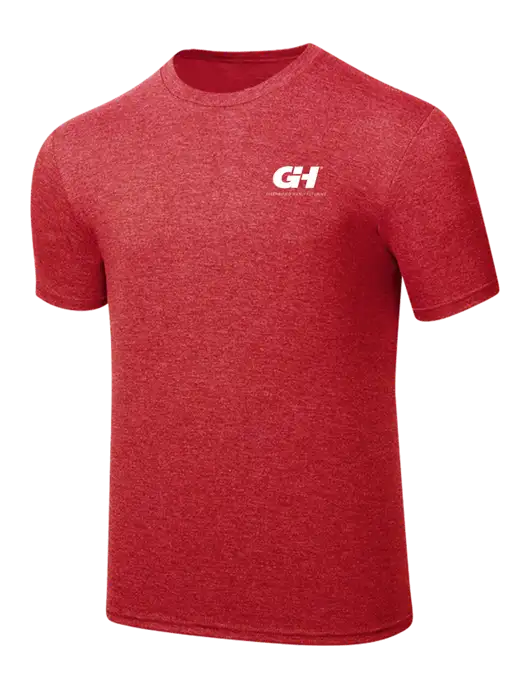 Simply Soft Red Frost 4.5oz  Poly/Combed Ring Spun Cotton T-Shirt w/G&H Logo